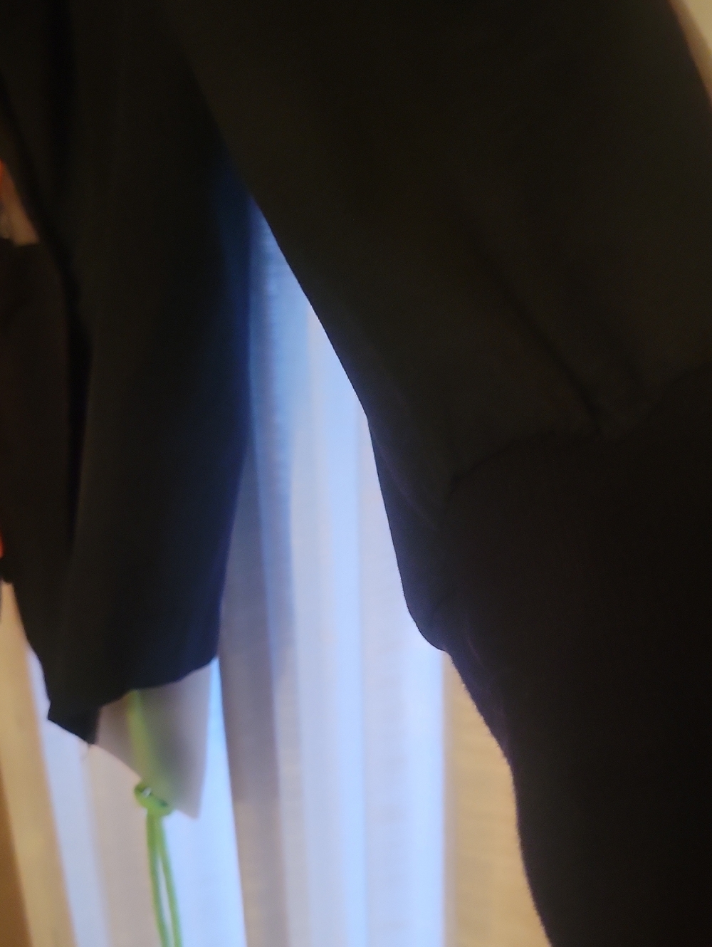 Womens Black Blazer with Orange and Lime And Yellow Accent Cords - Picture 5 of 9